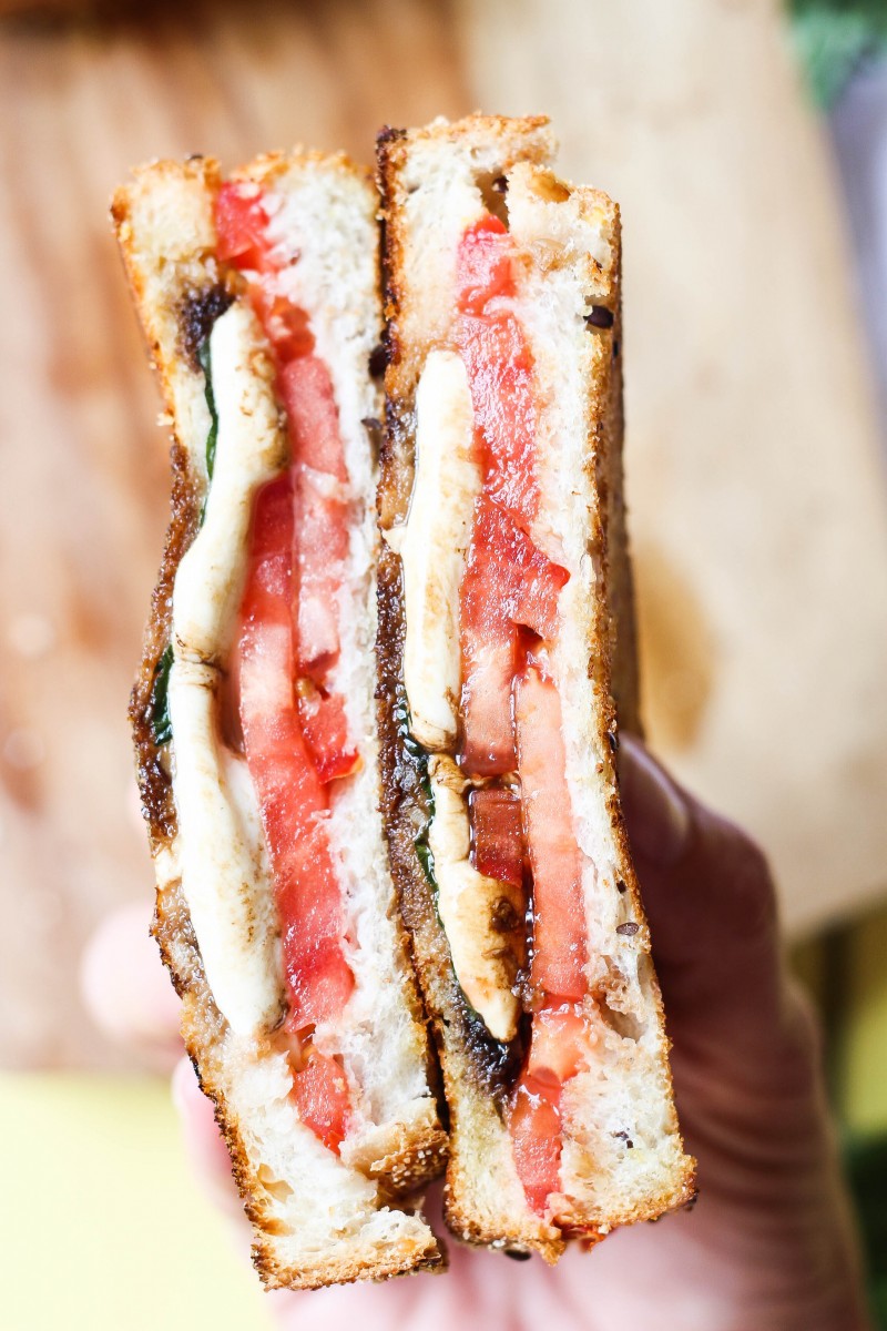 Easy Caprese Grilled Cheese Sandwich
